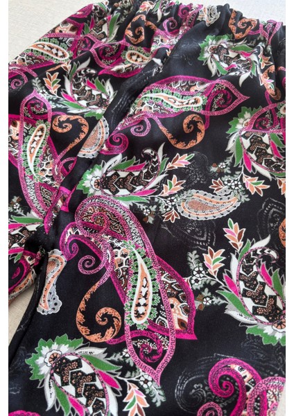 Kız Çocuk Lastikli Viskon Desenli Şalvar fiyatları