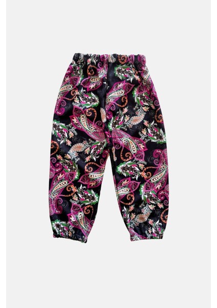 Kız Çocuk Lastikli Viskon Desenli Şalvar modelleri