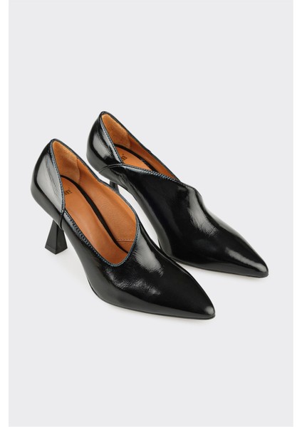 Siyah Deri Kadın Topuklu Ayakkabı fiyatları