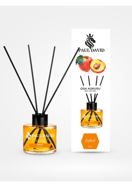 Şeftali Yüksek Koku Yayılımlı Dekoratif Bambu Çubuklu Oda Kokusu 145 ml