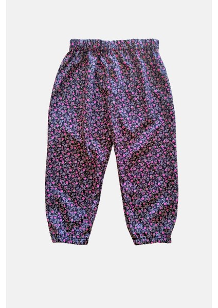 Kız Çocuk Lastikli Viskon Desenli Şalvar modelleri