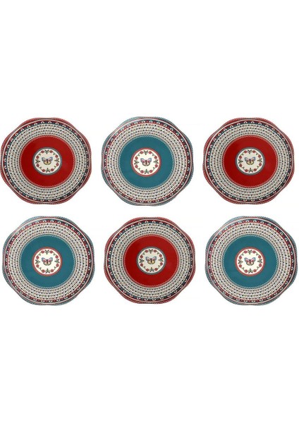 Lucky Art Liora Bone 27CM 6 Lı Tabak Seti