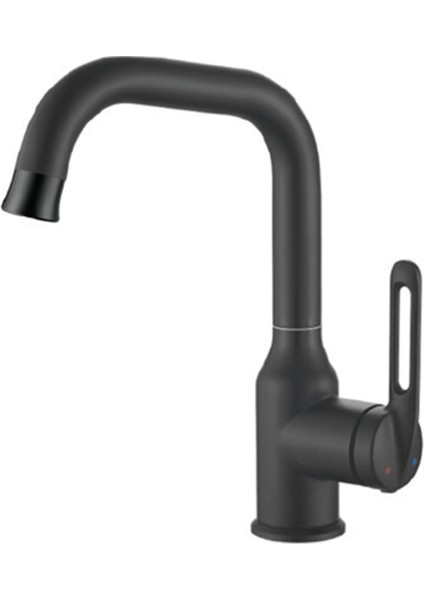 Mat Siyah Uzun Lavabo Bataryası