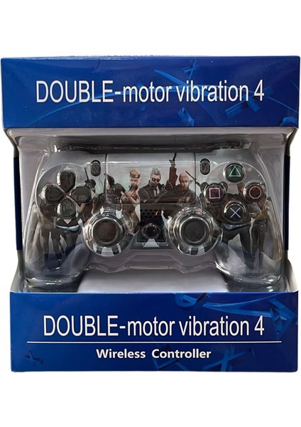 Glrtech P4M Kablosuz Oyun Kolu Double Motor Titreşimli Şarj Edilebilir Ps4 Uyumlu