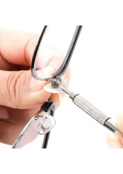 Gözlük Burunluk ve Tornavida Seti 10 Adet Burunluk ve Vida Çelik Tornavida modelleri