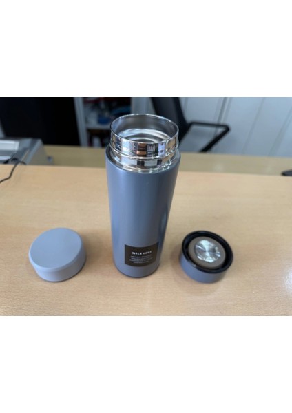 Paslanmaz Çelik Matara Termos Su Şişesi 350ML Vakumlu Kapak - Siyah fiyatları