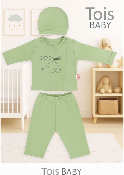 3 Lü Avantajlı Set Hediyelik Organik Hastahane Çıkışı Bebek Takımı 0-3 Ay modelleri