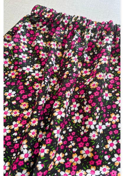 Kız Çocuk Lastikli Viskon Desenli Şalvar modelleri