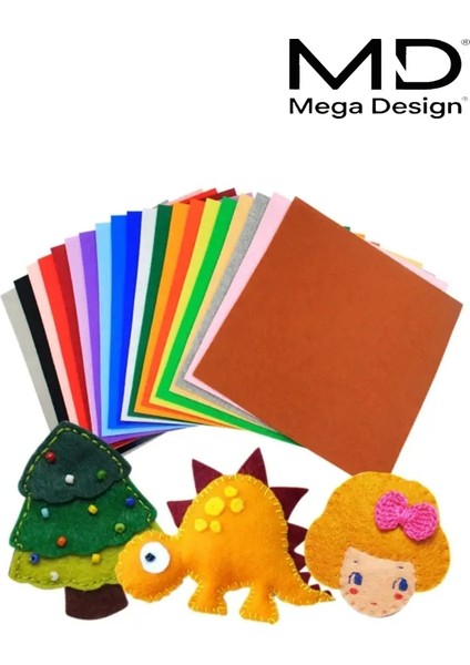 Renkli Keçe 20X30 cm 10 Renk 180 gr Ince Etkinlik Hobi Için Kansorejen Madde Içermez modelleri