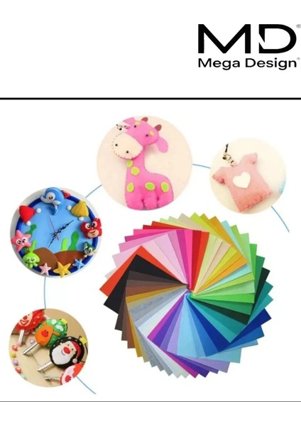 Renkli Keçe 20X30 cm 10 Renk 180 gr Ince Etkinlik Hobi Için Kansorejen Madde Içermez fırsatları