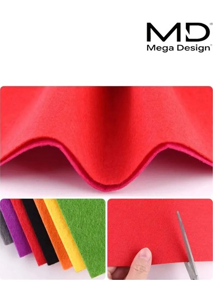 Renkli Keçe 20X30 cm 10 Renk 180 gr Ince Etkinlik Hobi Için Kansorejen Madde Içermez