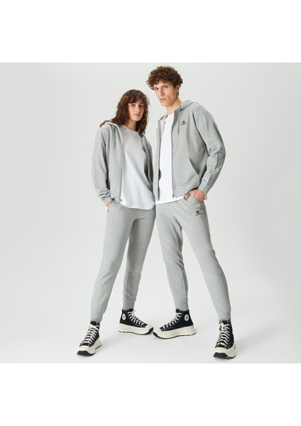 Go-To Embroidered Star Chevron Standard Fit Full-Zip Unisex Gri Kapüşonlu Eşofman ÜSTÜ.035 modelleri