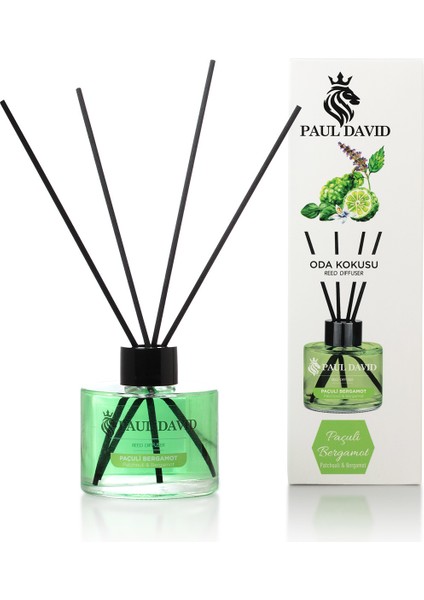 Paçuli & Bergamot Yüksek Koku Yayılımlı Dekoratif Bambu Çubuklu Oda Kokusu 145 ml