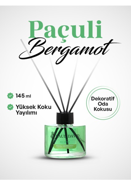 Paçuli & Bergamot Yüksek Koku Yayılımlı Dekoratif Bambu Çubuklu Oda Kokusu 145 ml modelleri