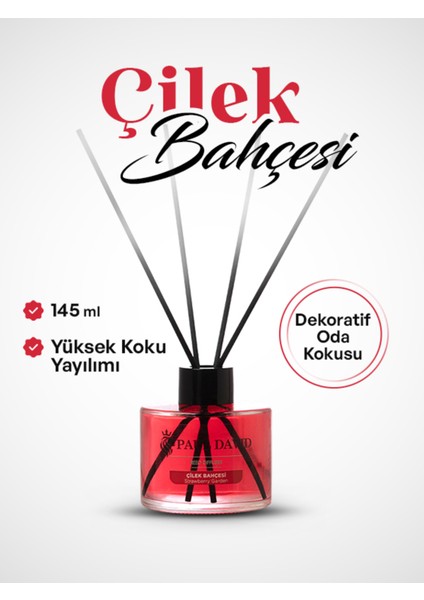 Çilek Bahçesi Yüksek Koku Yayılımlı Dekoratif Bambu Çubuklu Oda Kokusu 145 ml fırsatları