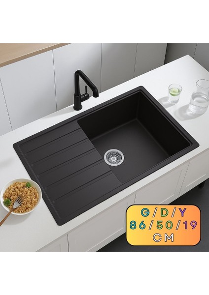 Granit Evye GIFU Series Black 86x50 (SİYAH)