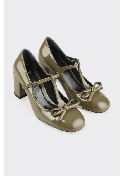 Yeşil Kadın Orta Topuk Ayakkabı fiyatları