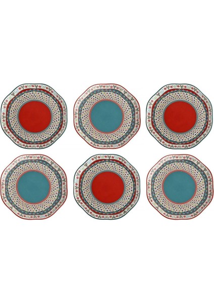 Lucky Art Liora Bone 19CM 6 Lı Tabak Seti