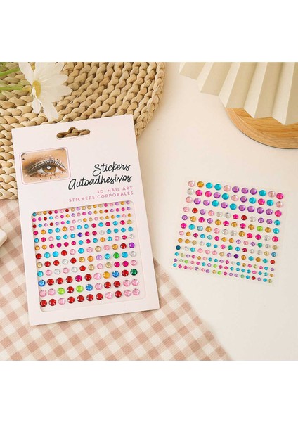 Vücut ve Yüz Taşı Stickers Tırnak Makyaj Taşı Yapışkan Festival Taşı Parti Yüz Taşları modelleri