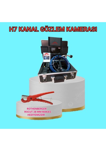 Kanal Görüntüleme Kamerası 7 Inç Ekran Hediyeli