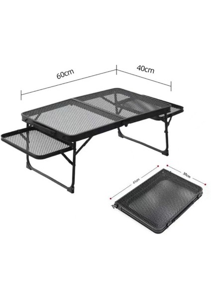 Taşınabilir Katlanır Kamp Masası – Hafif, Dayanıklı, File Yüzeyli Outdoor Piknik Masası
