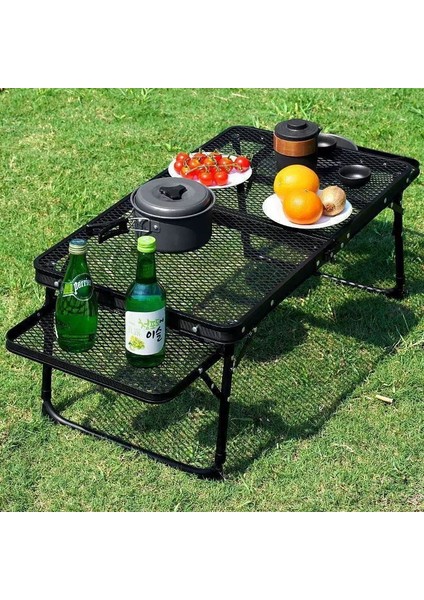 Taşınabilir Katlanır Kamp Masası – Hafif, Dayanıklı, File Yüzeyli Outdoor Piknik Masası