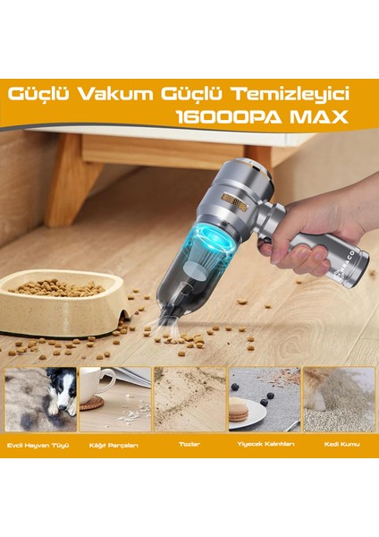 ST-6659 Plus 16000PA Güçlü Portatif Taşınabilir Vakumlu Kablosuz Üflemeli Araç Süpürgesi fiyatları