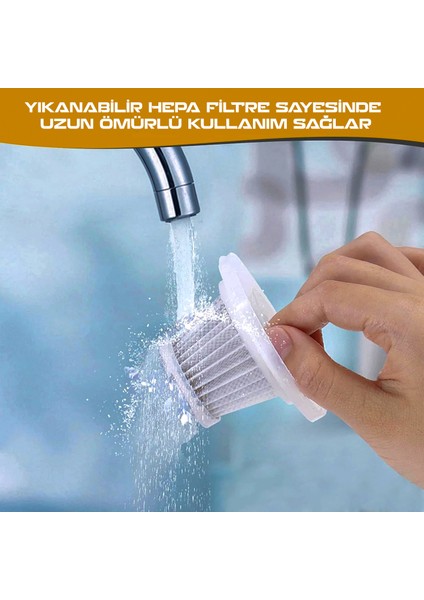 ST-6659 Plus 16000PA Güçlü Portatif Taşınabilir Vakumlu Kablosuz Üflemeli Araç Süpürgesi