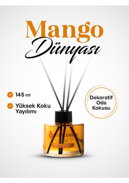 Mango Dünyası Yüksek Koku Yayılımlı Dekoratif Bambu Çubuklu Oda Kokusu 145 ml fırsatları