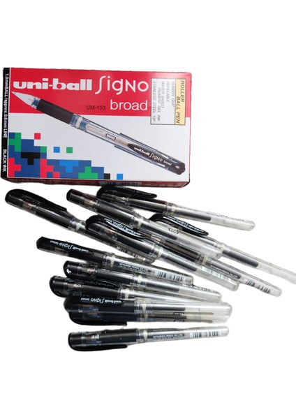 Uniball Signo Broad 1.0 İmza Kalemi Siyah 12 Li
