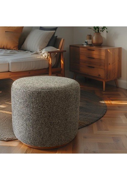 Yuvarlak Kumaş Kaplı Puf – Modern ve Dekoratif Oturma Ünitesi fiyatları