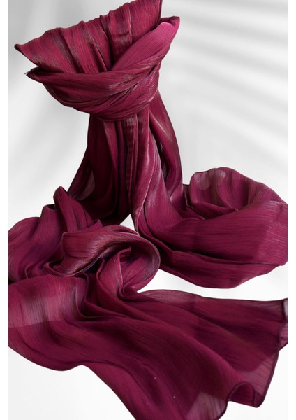 Saten Dokulu Janjan Abiye Şal Bordo fiyatları