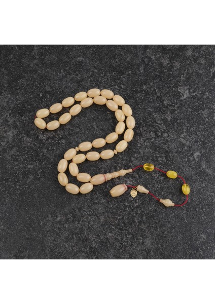 Kadim Katalin Usta Işi Imzalı Beyzi Kesim 8X12MM Tesbih