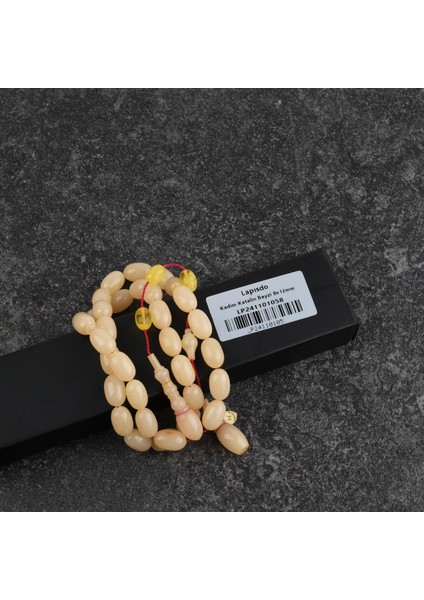 Kadim Katalin Usta Işi Imzalı Beyzi Kesim 8X12MM Tesbih