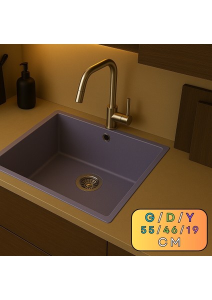 Granit Evye Kotaru Series Anthracite 55X46 (Antrasit) indirimleri