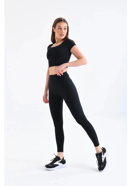 Siyah Yüksel Bel Toparlayıcı Tayt Ultra Esnek Ultra Hafif Elit Spor Tayt fiyatları