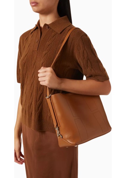 Small Hocket Kahverengi Deri, Zarif ve Lüks Hobo Omuz Çantası, Günlük Şıklık