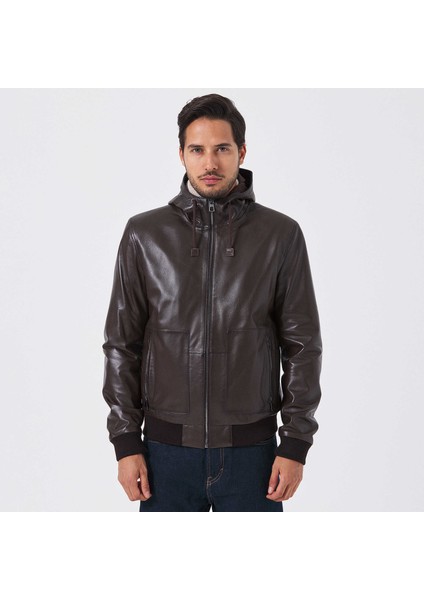 Kahve Hakiki Deri Erkek Hakiki Deri Mont - E23KDM310502-Q3V indirimleri