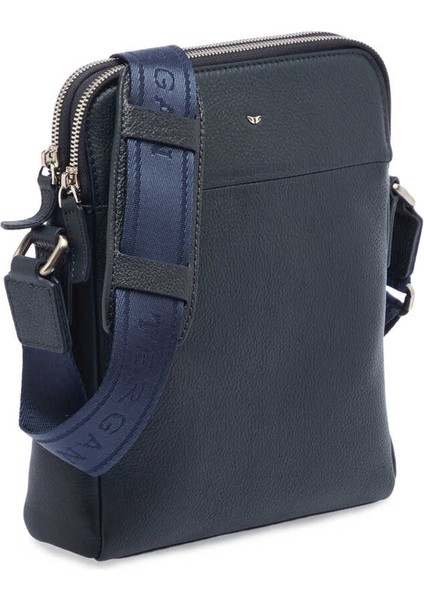 Lacivert Hakiki Deri Erkek Çapraz Askılı Çanta - S1AC00021408-X86 fırsatları