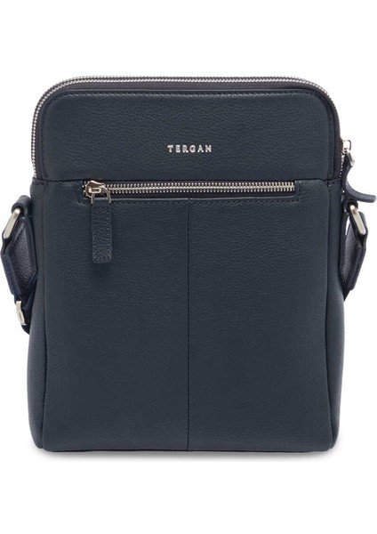 Lacivert Hakiki Deri Erkek Çapraz Askılı Çanta - S1AC00021408-X86