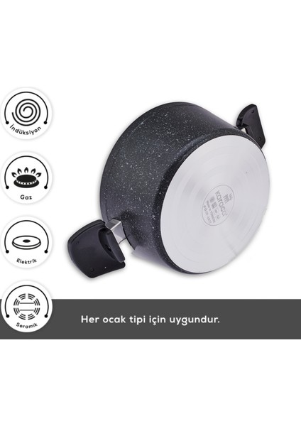 Defne Biogranit V2 7 Parça Tencere Seti Black fırsatları
