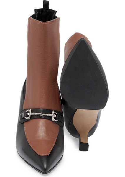 Siyah Hakiki Deri Kadın Klasik Bot - K23K1BT66861-J5Z