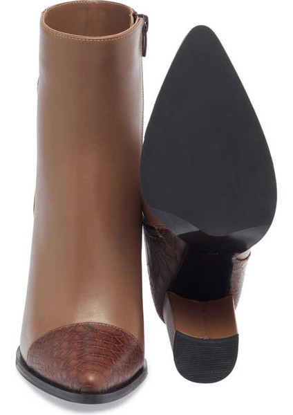Kahve Hakiki Deri Kadın Klasik Bot - K23K1BT67059-I0A