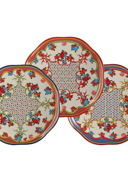 Lucky Art Fiora Bone 27CM 6 Lı Tabak Seti fiyatları