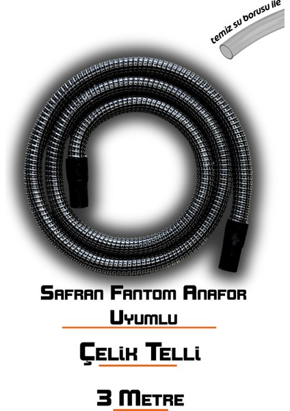 Safran Fantom Anafor Koltuk Yıkama Makinelerine Uyumlu Çelik Telli Vakum Hortumu fiyatları