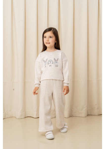 Kız Çocuk Oh My God Tavşan Baskılı 2li Takım - 6305/6306