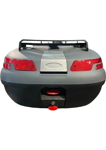 SL45 Full 45 Litre Gri Bagaj ve Sırt Dayamalı Motosiklet Arka Çanta