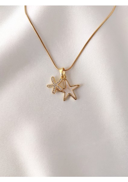 Kadın Çelik Açılır Kapanır Deniz Yıldızı Model Kolye