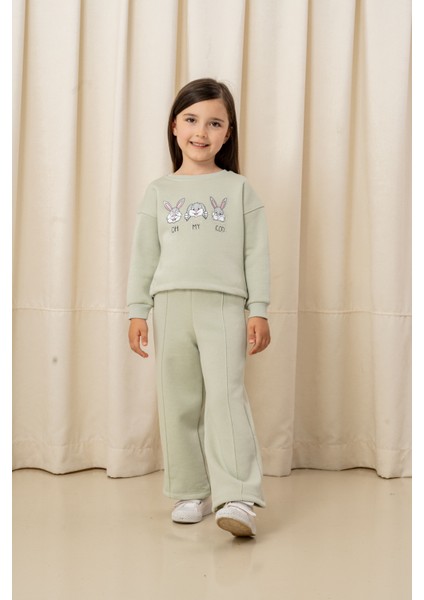 Kız Çocuk Oh My God Tavşan Baskılı 2li Takım - 6305/6306 modelleri
