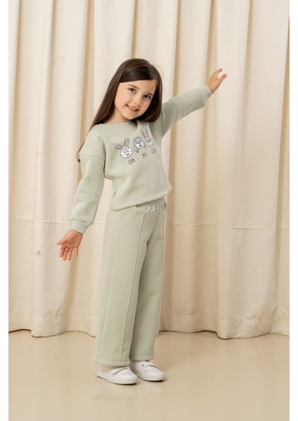 Kız Çocuk Oh My God Tavşan Baskılı 2li Takım - 6305/6306